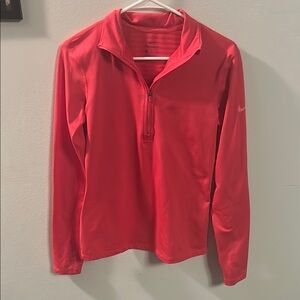 Nike Red/pinkish Quarter-Zip Pullover